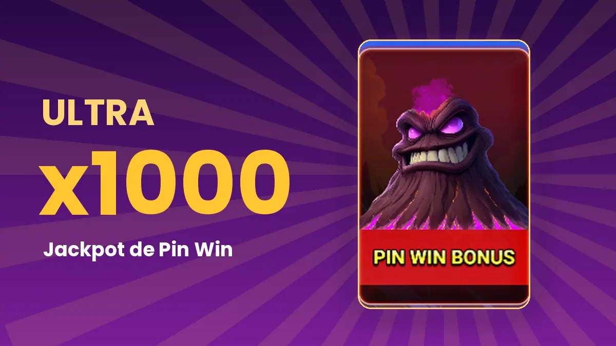 Ultra Jackpot x1000 de Pin Win en 3 Spirit Volcanoes