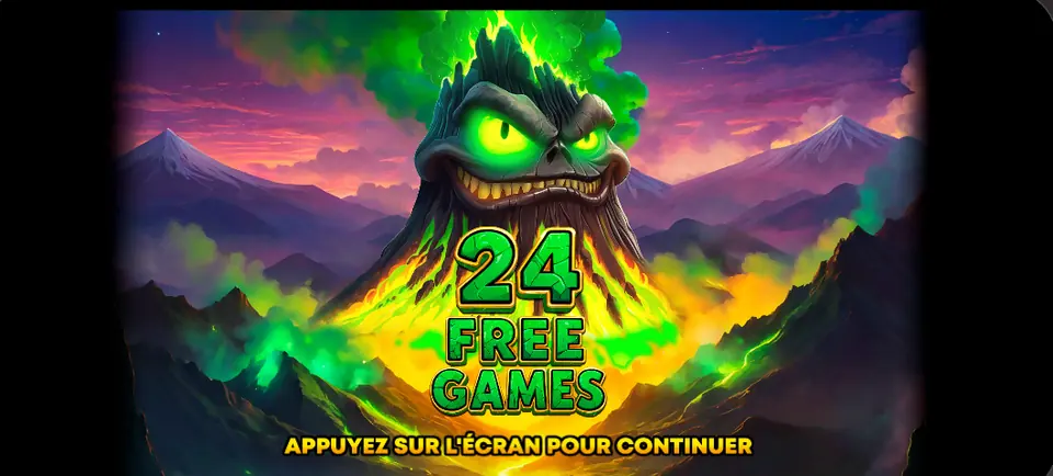 24 Free Games del volcán verde en la demo