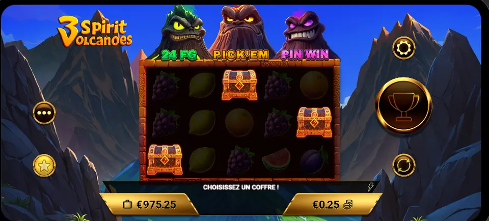 Cofres Scatter en la demo de 3 Spirit Volcanoes